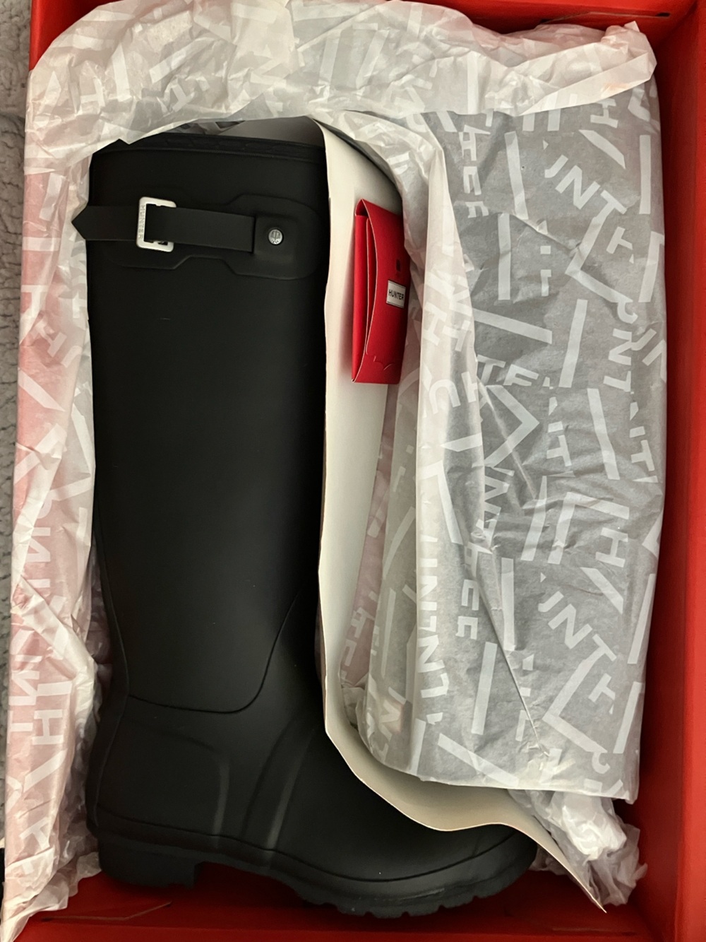 BRAND NEW Hunter Tall Matte Black Women's Rain Boots